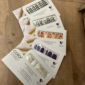 Color Street Nail Polish Strips Set of 5 New Heads or Scales Glitter Floral